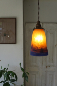 フランスアンティーク ペンダントライト ミューラー兄弟 ヴィトリフィカシオン アールヌーヴォー 天井照明 ランプ | antiques