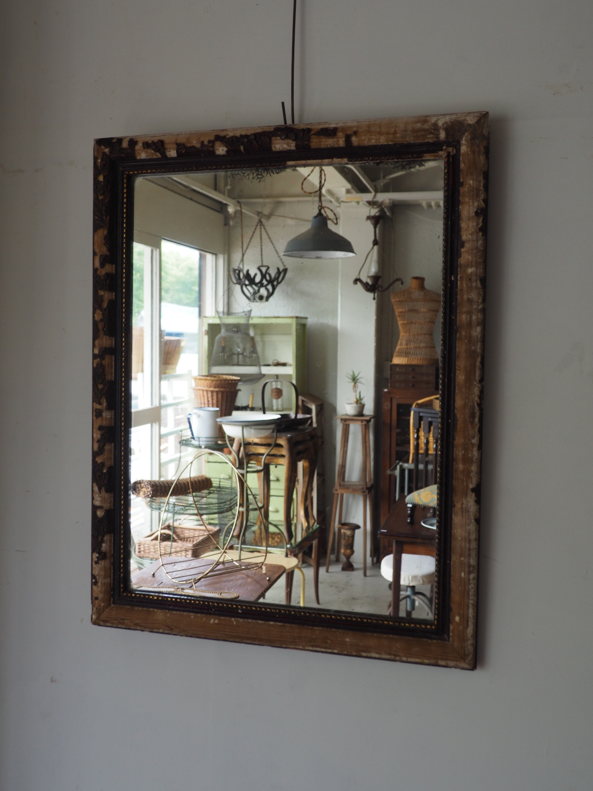 西洋アンティーク 大型ミラー オールドパイン 全身鏡 姿見 | antiques